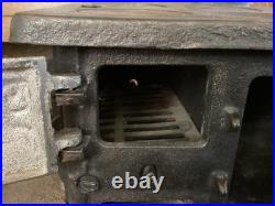 Antique Midget Cast Iron Toy Stove Salesman Sample Range Cooks Accessories Lot