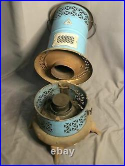 Antique PERFECTION 630 Robin Egg Blue Porcelain Enamel Kerosene Heater Cooker