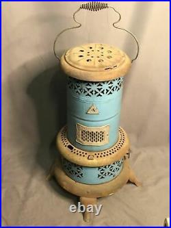 Antique PERFECTION 630 Robin Egg Blue Porcelain Enamel Kerosene Heater Cooker