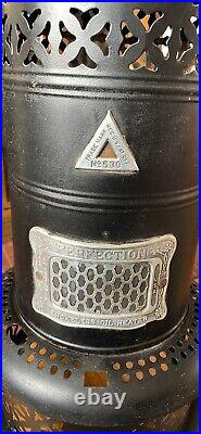 Antique PERFECTION KEROSENE ROOM HEATER STOVE #530 OIL SMOKELESS Needs Burner