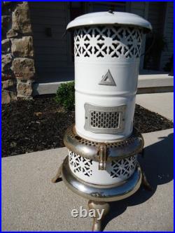 Antique Perfection #1670 Smokeless Kerosene Oil Heater White Enamel RARE MODEL