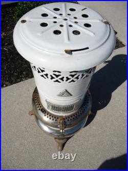 Antique Perfection #1670 Smokeless Kerosene Oil Heater White Enamel RARE MODEL