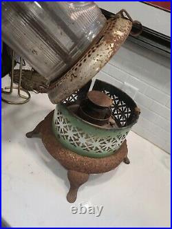 Antique Perfection No. 1690 Kerosene Heater Pyrex Glass Globe