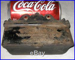 Antique Primitive 1860 D. M. Co. New Haven Cast Iron Match Safe Holder Stove Box