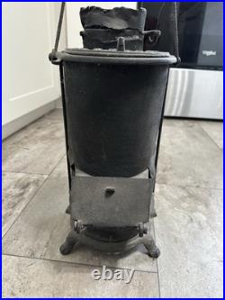 Antique RR Railway Railroad Train Car Caboose Heater Cast Iron Stove