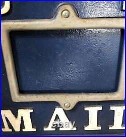 Antique Reading Stove Works Pennsylvania Cast Iron Mailbox US Mail Dropoff Rare