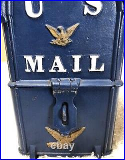 Antique Reading Stove Works Pennsylvania Cast Iron Mailbox US Mail Dropoff Rare