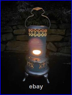 Antique Robin Egg Blue Enamel 260C Perfection Oil Kero Parlor Cabin Heater Stove