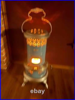 Antique Robin Egg Blue Enamel 260C Perfection Oil Kero Parlor Cabin Heater Stove