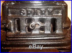 Antique SPARK Miniature Cast Iron Pot Belly Stove Grey Iron Casting, Mt Joy PA