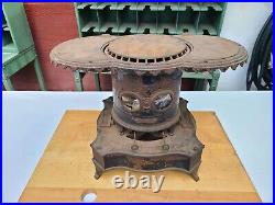Antique Sad Iron Stove Kerosene Oil Heater Brunswick F Tulley NY 1800s Untested