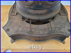 Antique Sad Iron Stove Kerosene Oil Heater Brunswick F Tulley NY 1800s Untested