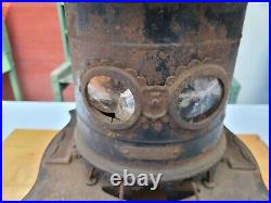 Antique Sad Iron Stove Kerosene Oil Heater Brunswick F Tulley NY 1800s Untested