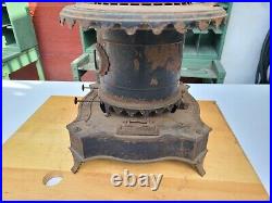 Antique Sad Iron Stove Kerosene Oil Heater Brunswick F Tulley NY 1800s Untested
