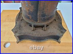 Antique Sad Iron Stove Kerosene Oil Heater Brunswick F Tulley NY 1800s Untested