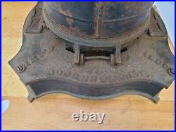 Antique Sad Iron Stove Kerosene Oil Heater Brunswick F Tulley NY 1800s Untested