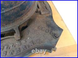 Antique Sad Iron Stove Kerosene Oil Heater Brunswick F Tulley NY 1800s Untested