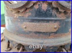 Antique Sad Iron Stove Kerosene Oil Heater Brunswick F Tulley NY 1800s Untested