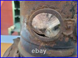 Antique Sad Iron Stove Kerosene Oil Heater Brunswick F Tulley NY 1800s Untested