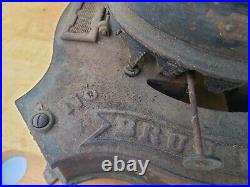 Antique Sad Iron Stove Kerosene Oil Heater Brunswick F Tulley NY 1800s Untested