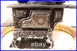 Antique Salesmen Sample Cast Iron Crescent Wood Burning Stove Complete A Gem