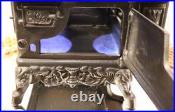 Antique Salesmen Sample Cast Iron Crescent Wood Burning Stove Complete A Gem