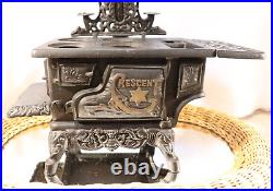 Antique Salesmen Sample Cast Iron Crescent Wood Burning Stove Complete A Gem