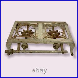 Antique Scarce Huenefeld Cincinnati Ohio CAST IRON 2 Burner Camp STOVE Gas USA