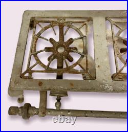 Antique Scarce Huenefeld Cincinnati Ohio CAST IRON 2 Burner Camp STOVE Gas USA