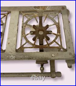 Antique Scarce Huenefeld Cincinnati Ohio CAST IRON 2 Burner Camp STOVE Gas USA