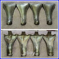Antique Set of 4 Cast Iron Legs Feet for Wood/Coal/ Pot Belly Stove