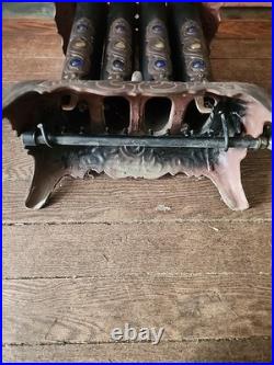 Antique The Union Stove Works Jewel No. 4 Grand Cast Iron Gas Parlor Stove