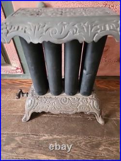 Antique The Union Stove Works Jewel No. 4 Grand Cast Iron Gas Parlor Stove