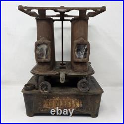 Antique Union Kerosene Sad Iron Double Burner Heater Stove Has 2 Wicks Untested