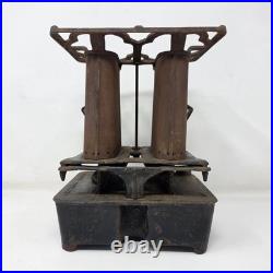 Antique Union Kerosene Sad Iron Double Burner Heater Stove Has 2 Wicks Untested