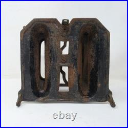 Antique Union Kerosene Sad Iron Double Burner Heater Stove Has 2 Wicks Untested