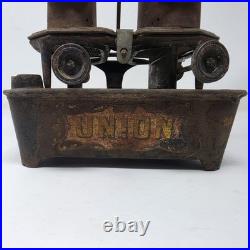 Antique Union Kerosene Sad Iron Double Burner Heater Stove Has 2 Wicks Untested