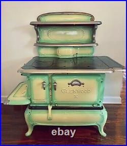 Antique/Vintage 1906 Green Enamel Glenwood K Gas Stove By The Weir Stove Company