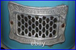 Antique Vintage Blue Porcelain 1913 Perfection 630 Smokeless Oil Heater Stove