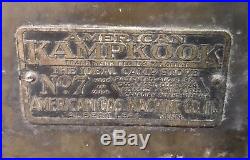 Antique Vtg Pat. 1924 20s KAMP KOOK #7 Mini GAS CAMPING STOVE AGM Albert Lea MN