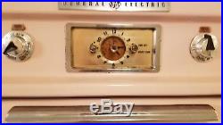 Antique, vintage, pink, 1950's GE (general electric), wall oven stove, cook top