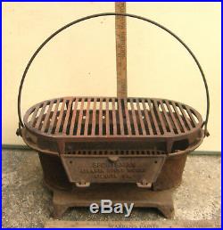 Atlanta Stove Works Cast Iron Sportsman Portable Grill Camping Tailgating Deck