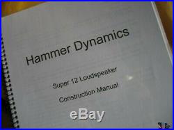 Audiophile Speaker, Hammer Dynamics Super-12 - Kit, Custom Full Range Driver