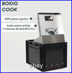 BOXIO COOK Stainless Steel Camping Gas Stove 8200 BTU Portable Vanlife