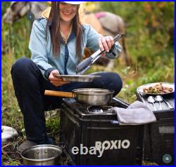 BOXIO COOK Stainless Steel Camping Gas Stove 8200 BTU Portable Vanlife