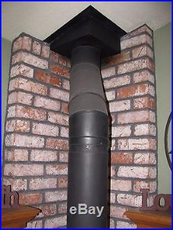 BRASS FLAME Free Standing Wood Stove BRASS DRS & LEGS REBURNING CHAMBER BLOWER