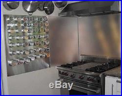 Backsplash withHemmed Edges Stainless Steel Kitchen Range Oven Stove Tile 36x30in