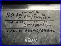Bayliner 2 Burner Cooktop Stove Electric Ceramic Top & Alcohol 110/115/120 Volt