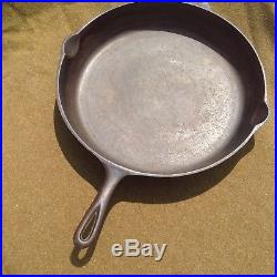 Birmingham Stove and Range BSR No. 14 Cast Iron Skillet 14S Frying Pan Heat Ring
