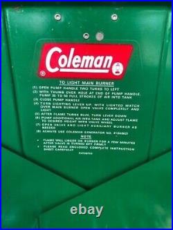 Boxed 1970 Coleman Two Burner Green 413G Vintage Stove 413G499 with Manuals